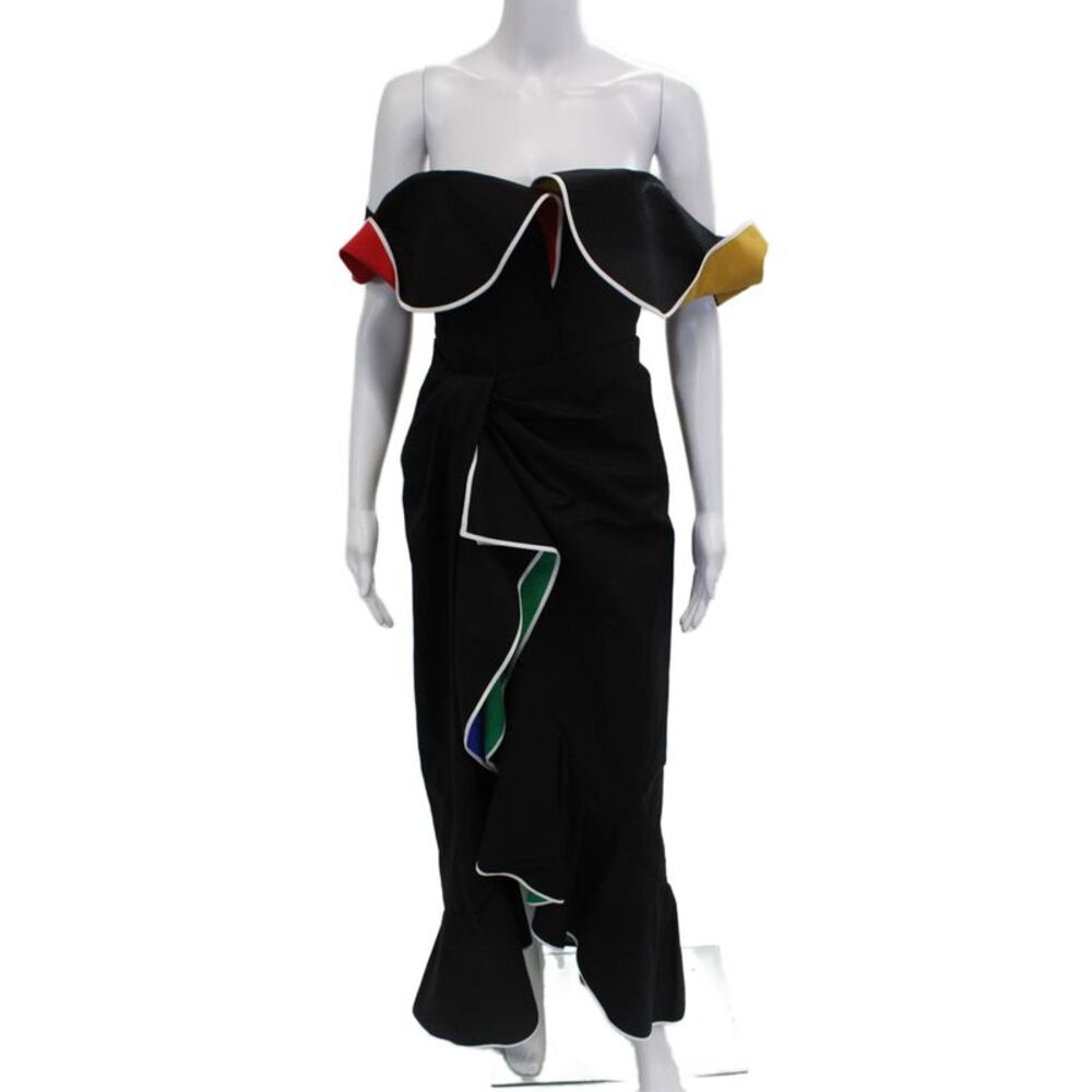 Rosie Assoulin Women Mermaid Black Long Dress Zip Size XS